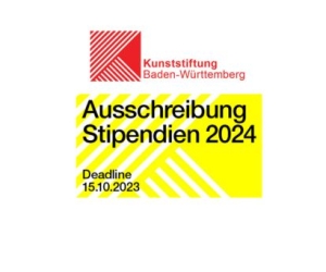 PRESSEMITTEILUNG // Ausschreibung Stipendien 2024 der Kunststiftung Baden-Württemberg PRESSEMITTEILUNG // Ausschreibung Stipendien 2024 der Kunststiftung Baden-Württemberg