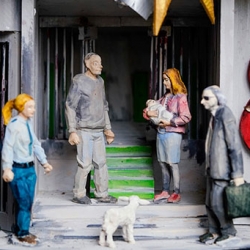 Bildhauer verbindet Krippenkunst mit Sozialkritik